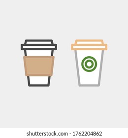 Coffee Cup Flat Icon Hot Drink To Go