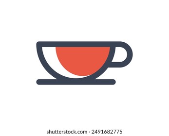 Coffee Cup Flat Icon Illustration