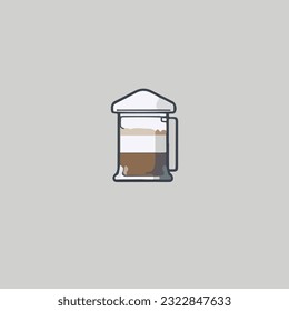 Coffee cup Flat icon illustration,Coffee flat icon
