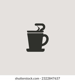 Kaffeetasse Flaches Symbol, Kaffeeflachsymbol