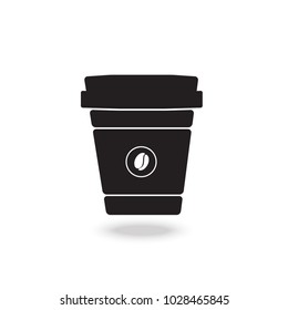 Coffee cup flat icon isolate on white background vector illustration eps 10