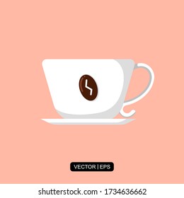 Coffee Cup flat icon vector illustration logo template for many purpose.