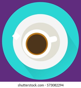 Coffee Cup flat Icon Vector