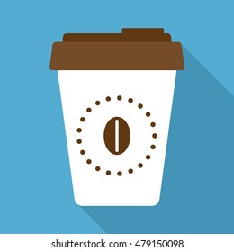 coffee cup flat icon. You can be used coffee cup icon for several purposes like: websites, UI, UX, print templates, promotional materials, info-graphics, web and mobile phone apps.