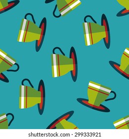 coffee cup flat icon,eps10 seamless pattern background