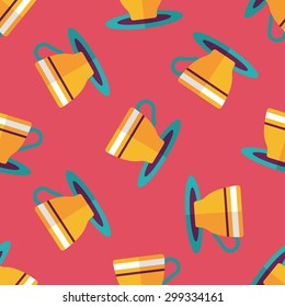 coffee cup flat icon,eps10 seamless pattern background