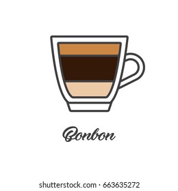 Coffee cup flat line icon.