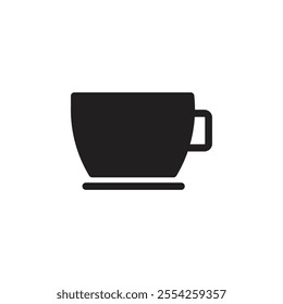 Coffee cup Flat line illustration