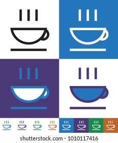 Coffee cup Flat minimal icon vector