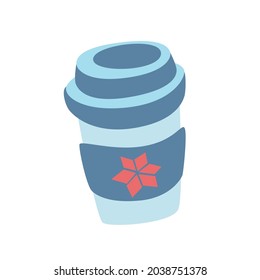 Coffee cup flat style. Isolated vector illustration.