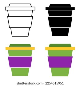 Coffee Cup in flat style isolated