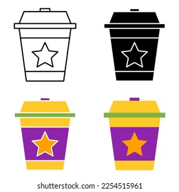 Copa de café aislado en estilo plano