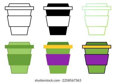 Coffee Cup in flat style isolated