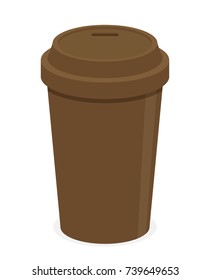 Coffee cup flat vector