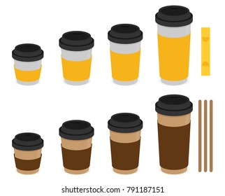 Coffee cup flat vector