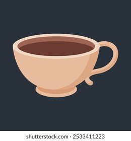 coffee cup in flat vector design.