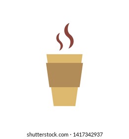 Coffee cup flat vector icon sign symbol