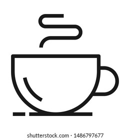 Coffee cup flat vector icon