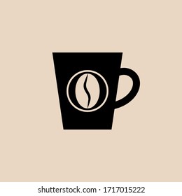 Coffee cup flat vector icon illustration isolated on background