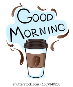 Coffee cup flat vector illustration