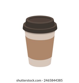 Coffee cup flat vector illustration