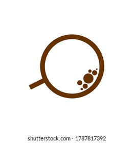 Coffee Cup and Foam Flat Design Illustration 