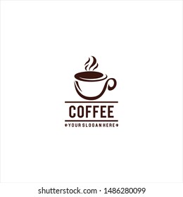 
Coffee cup foam Logo design vector template. Vintage Coffee. Hot drinks mug Logotype concept icon
