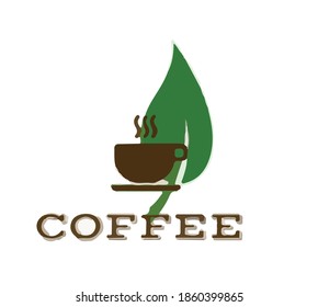 Coffee cup foam Logo design vector template