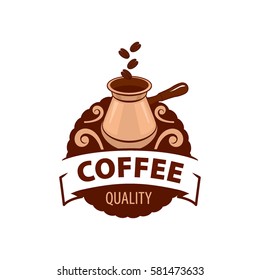 Coffee cup foam Logo design vector template
