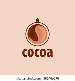 Coffee cup foam Logo design vector template