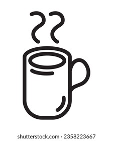 coffee cup food doodle icon isolated