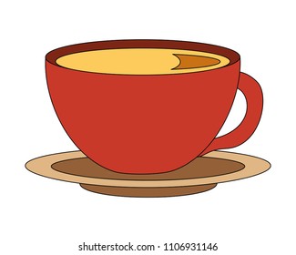 coffee cup fresh beverage on dish