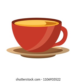 coffee cup fresh beverage on dish