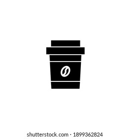 Icono de glifo de taza de café. Icono de café y restaurante en estilo sólido negro. Vector