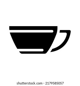 coffee cup glyph icon vector. coffee cup sign. isolated symbol illustration