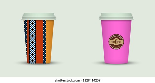 Coffee cup to go. creative coffee cup template