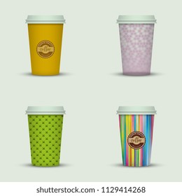 Coffee cup to go. creative coffee cup template