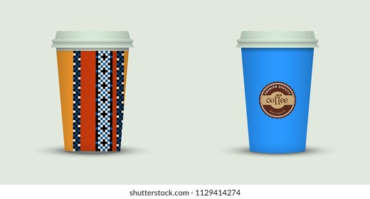 Coffee cup to go. creative coffee cup template