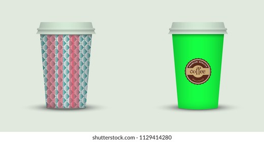 Coffee cup to go. creative coffee cup template