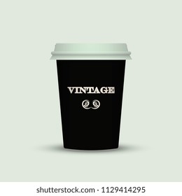 Coffee cup to go. creative coffee cup template