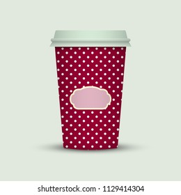 Coffee cup to go. creative coffee cup template