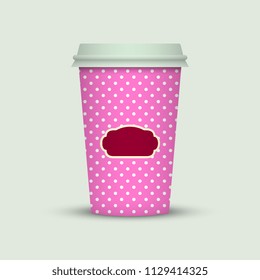 Coffee cup to go. creative coffee cup template