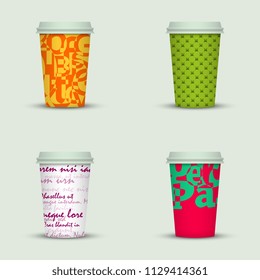 Coffee cup to go. creative coffee cup template