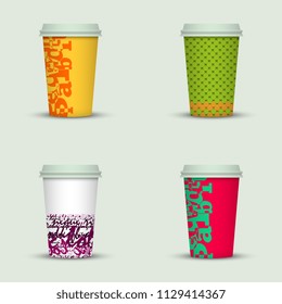 Coffee cup to go. creative coffee cup template