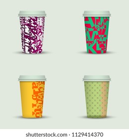 Coffee cup to go. creative coffee cup template