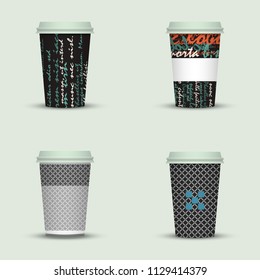 Coffee cup to go. creative coffee cup template