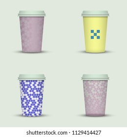 Coffee cup to go. creative coffee cup template