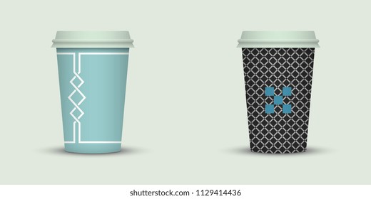 Coffee cup to go. creative coffee cup template