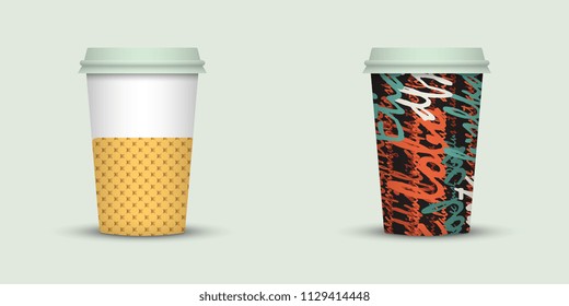 Coffee cup to go. creative coffee cup template