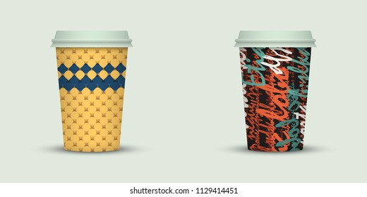 Coffee cup to go. creative coffee cup template